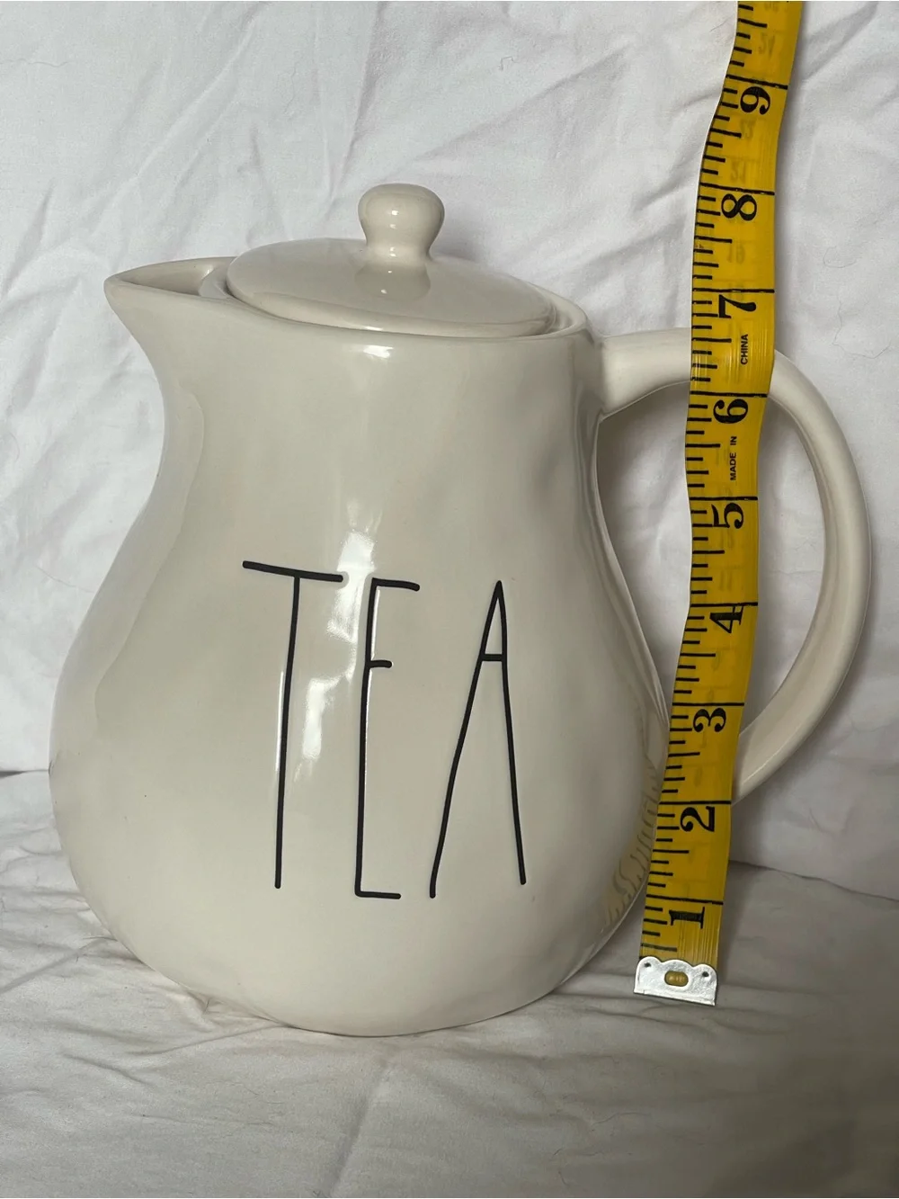 Rae Dunn by Magenta ceramic teapot TEA  black lettering new tea pot